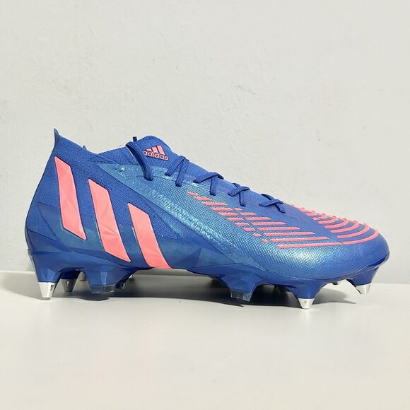 Adidas Predator Edge.1 SG “Hi-Res Blue Turbo” Men’s Size 10.5 Soccer Cleats - Picture 2 of 11